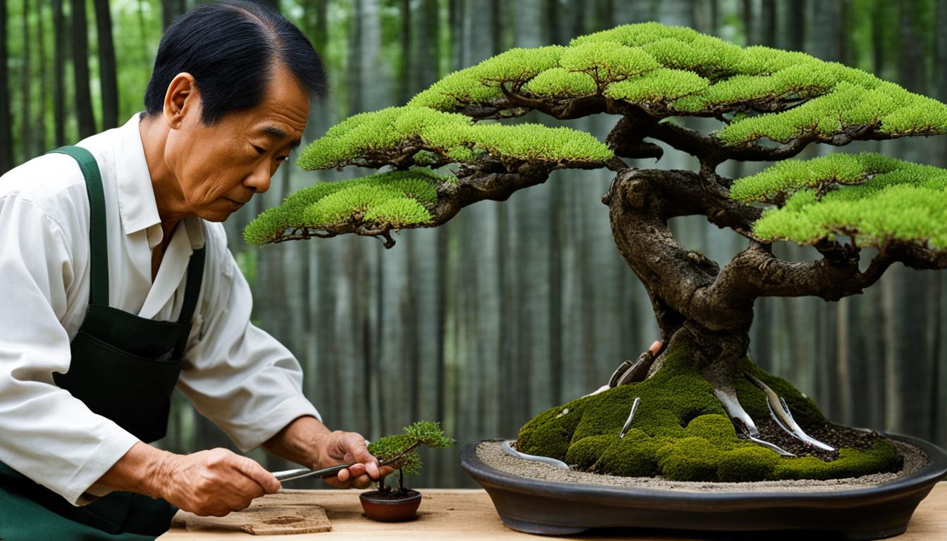 foto grafting cabang pada bonsai serut