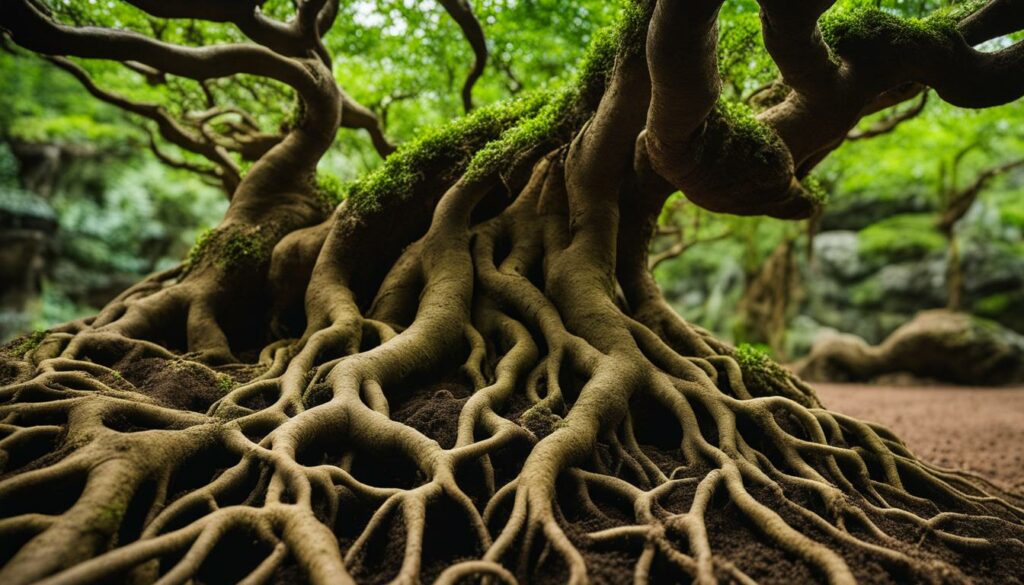 Bonsai root system