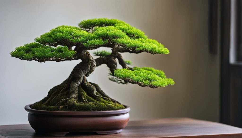 Bonsai tree with wiring