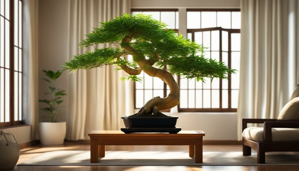 Indoor bamboo bonsai