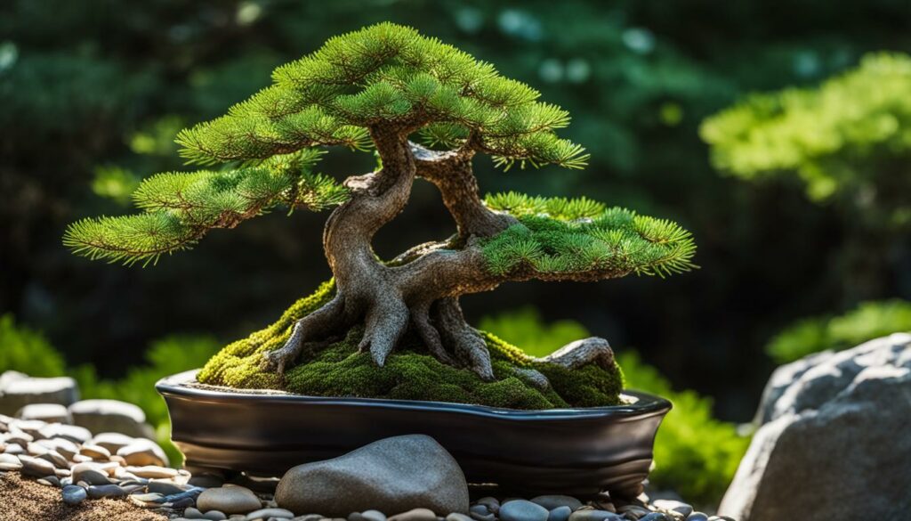 Outdoor spruce bonsai