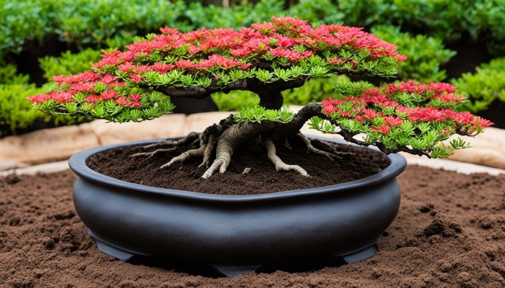 Soil and pot selection for bases in bonsai development