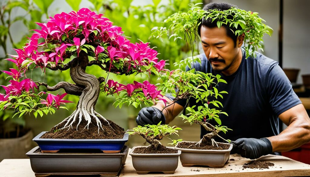 bonsai tree repotting