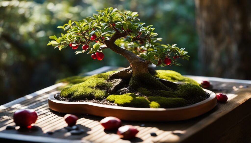 pomegranate bonsai training techniques